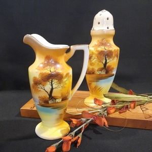 Noritake Tree in the Meadow Berry Sugar Shaker & Creamer Pitcher Set